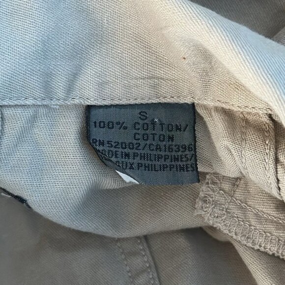 Liz Wear by Liz Claiborne Vintage Jumpsuit Beige Small Button Front Retro - Picture 4 of 4